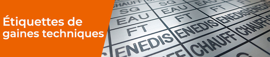 Etiquettes de gaine technique