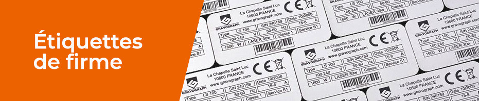 Etiquettes de firme sur mesure