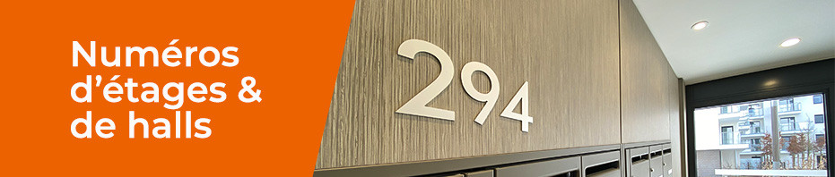 Numéros d'étages et de halls