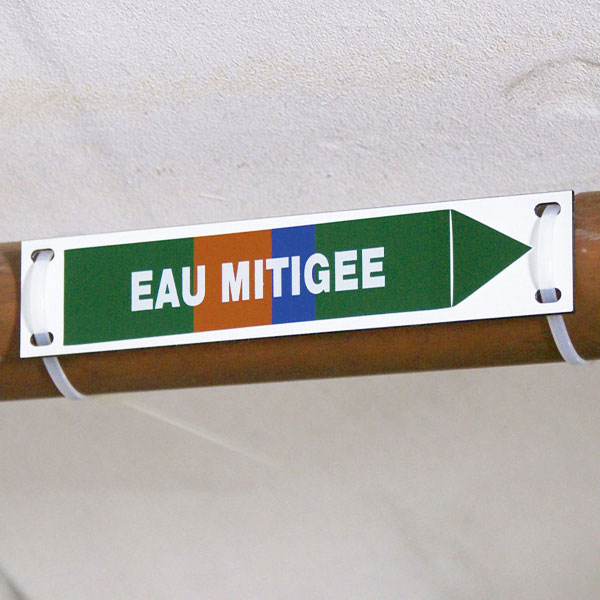 support dibond de reperage de tuyauterie