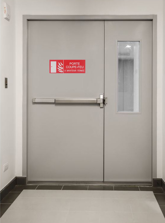 porte coupe feu à maintenir fermée sécurité incendie