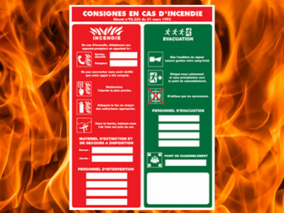 Consignes de sécurité incendie