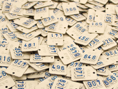 Les plaques de repérage de robinet GAZ pour coupure individuelle (T200 GRDF) :